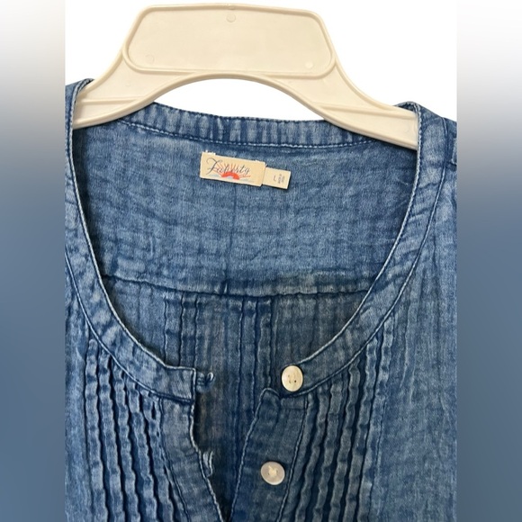 Faherty Isha Dress  Indigo - Picture 5 of 7